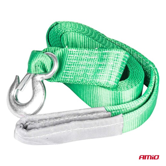 Amio - ΙΜΑΝΤΑΣ ΡΥΜΟΥΛΚΗΣΗΣ TOW ROPE H+U ΠΡΑΣΙΝΟ 75mm 8000KG 5m - 1 τεμ. (03994/AM)