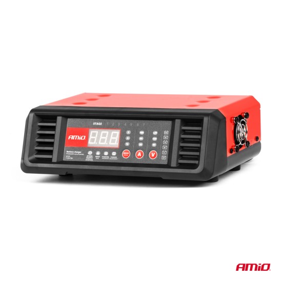 Amio - ΦΟΡΤΙΣΤΗΣ ΜΠΑΤΑΡΙΑΣ 6/12V max10A ΨΗΦΙΑΚΟΣ - 1 τεμ. (04056/AM)
