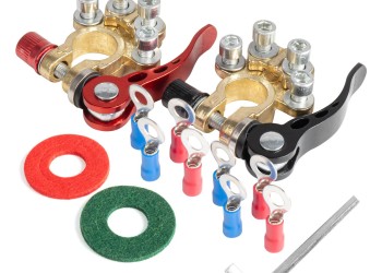 Amio - ΠΟΛΟΙ ΜΠΑΤΑΡΙΑΣ / ΑΚΡΟΔΕΚΤΕΣ 12V 40A ΜΕ ΣΦΙΓΚΤΗΡΕΣ & ΣΥΝΔΕΣΜΟΥΣ ΚΕΦΑΛΗΣ - 1 ΣΕΤ (04058/AM)