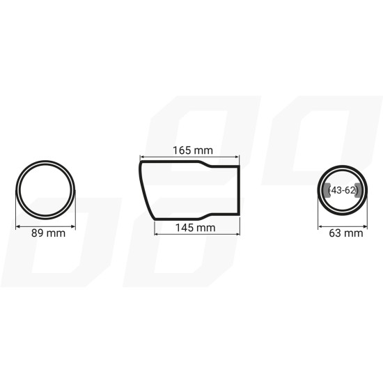 Amio - ΑΚΡΟ (ΜΠΟΥΚΑ) ΕΞΑΤΜΙΣΗΣ MT-026 AKR ΧΡΩΜΙΟ Φ43-62 165x89mm - 1 τεμ. (04060/AM)
