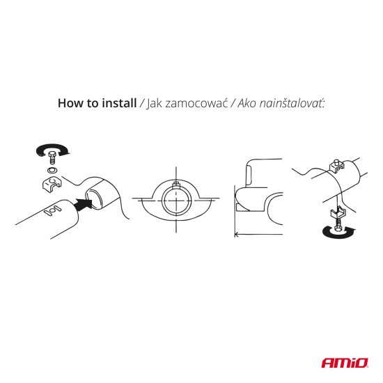 Amio - ΑΚΡΟ (ΜΠΟΥΚΑ) ΕΞΑΤΜΙΣΗΣ MT-028C AKR ΧΡΩΜΙΟ/CARBON Φ43>56 155x89mm - 1 ΤΕΜ. (04065/AM)