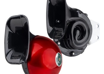 Amio - ΚΟΡΝΑ ΣΑΛΙΓΓΑΡΙΑ 12V - 110dB ΚΟΚΚΙΝΟ/ΜΑΥΡΟ - 2 ΤΕΜ. (04075/AM)