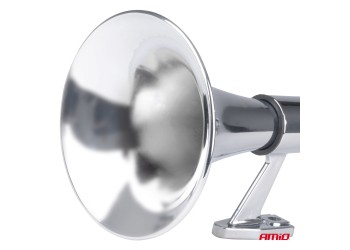 Amio - ΚΟΡΝΑ ΠΝΕΥΜΑΤΙΚΗ ΜΟΝΗ 12/24V 150dB ΜΗΚΟΣ:64 cm ΧΡΩΜΙΟ - 1 ΤΕΜ. (04076/AM)