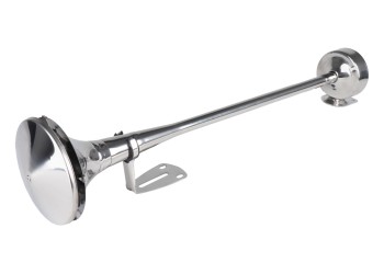 Amio - ΚΟΡΝΑ ΠΝΕΥΜΑΤΙΚΗ ΜΟΝΗ 12/24V 115dB LOW TONE ΜΗΚΟΣ:620mm ΧΡΩΜΙΟ - 1 ΤΕΜ. (04078/AM)