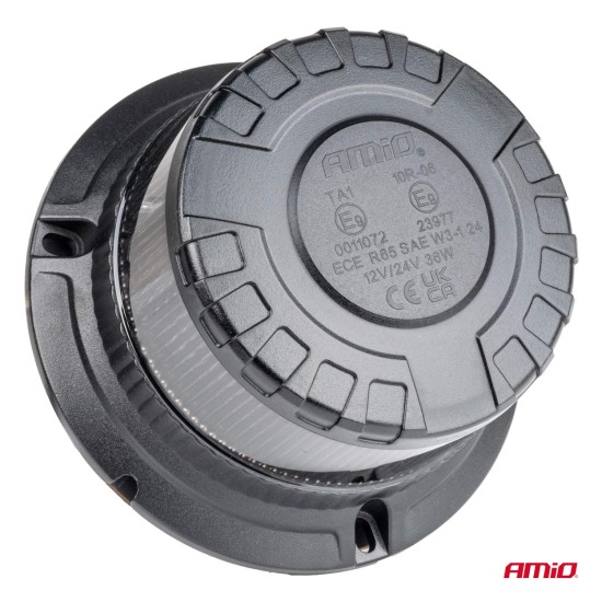 Amio - ΦΑΡΟΣ ΦΙΜΕ HEAVY DUTY W28M 12/24V ΠΟΡΤΟΚΑΛΙ 16LED ΜΑΓΝΗΤΙΚΟΣ/ΒΙΔΩΤΟΣ ΜΕ ΦΙΣ ΑΝΑΠΤΗΡΑ Υ89mm Φ110mm - 1 τεμ. (04108/AM)