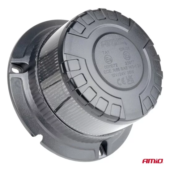 Amio - ΦΑΡΟΣ ΦΙΜΕ HEAVY DUTY W28B 12/24V ΠΟΡΤΟΚΑΛΙ 16LED ΒΙΔΩΤΟΣ Υ77mm Φ110mm - 1 τεμ. (04109/AM)