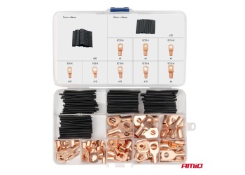 Amio - ΣΥΝΔΕΣΜΟΙ ΚΑΛΩΔΙΩΝ & ΘΕΡΜΟΣΥΣΤΕΛΛΟΜΕΝΟΙ ΣΩΛΗΝΕΣ ΣΕΤ ΔΙΑΦΟΡΑ ΜΕΓΕΘΗ - 140 τεμ. (04121/AM)