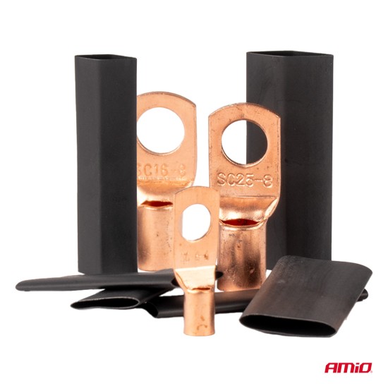 Amio - ΣΥΝΔΕΣΜΟΙ ΚΑΛΩΔΙΩΝ & ΘΕΡΜΟΣΥΣΤΕΛΛΟΜΕΝΟΙ ΣΩΛΗΝΕΣ ΣΕΤ ΔΙΑΦΟΡΑ ΜΕΓΕΘΗ - 140 τεμ. (04121/AM)