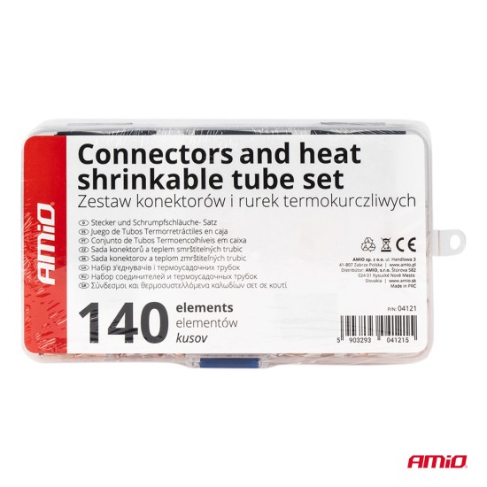 Amio - ΣΥΝΔΕΣΜΟΙ ΚΑΛΩΔΙΩΝ & ΘΕΡΜΟΣΥΣΤΕΛΛΟΜΕΝΟΙ ΣΩΛΗΝΕΣ ΣΕΤ ΔΙΑΦΟΡΑ ΜΕΓΕΘΗ - 140 τεμ. (04121/AM)