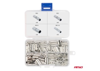 Amio - ΣΥΝΔΕΣΜΟΙ ΚΑΛΩΔΙΩΝ ΜΕΤΑΛΛΙΚΟΙ 3 ΜΕΓΕΘΗ (BN 1.25/BN 2/BN 5.5) - 160 τεμ. (04123/AM)