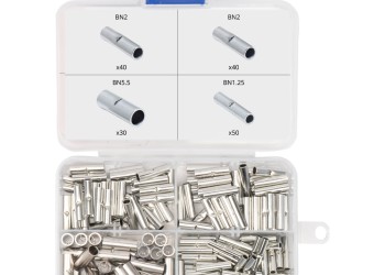 Amio - ΣΥΝΔΕΣΜΟΙ ΚΑΛΩΔΙΩΝ ΜΕΤΑΛΛΙΚΟΙ 3 ΜΕΓΕΘΗ (BN 1.25/BN 2/BN 5.5) - 160 τεμ. (04123/AM)