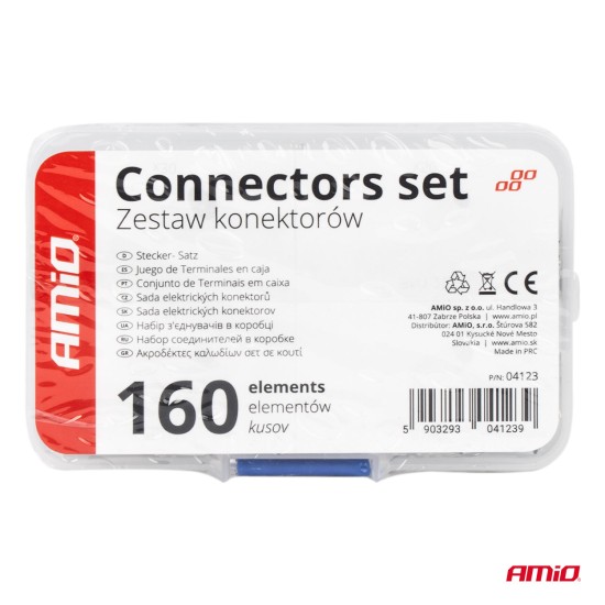 Amio - ΣΥΝΔΕΣΜΟΙ ΚΑΛΩΔΙΩΝ ΜΕΤΑΛΛΙΚΟΙ 3 ΜΕΓΕΘΗ (BN 1.25/BN 2/BN 5.5) - 160 τεμ. (04123/AM)