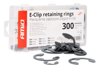 Amio - ΚΛΙΠΣ/ΑΣΦΑΛΕΙΕΣ ΕΞΩΤΕΡΙΚΕΣ E-CLIP ΜΕΤΑΛΛΙΚΑ ΣΕΤ ΔΙΑΦΟΡΑ ΜΕΓΕΘΗ - 300 τεμ. (04124/AM)