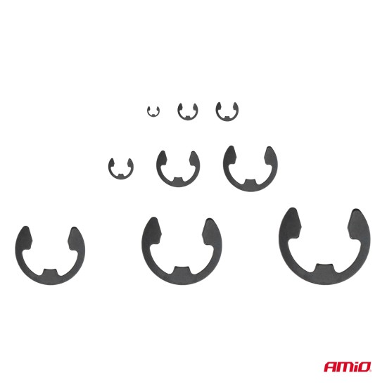 Amio - ΚΛΙΠΣ/ΑΣΦΑΛΕΙΕΣ ΕΞΩΤΕΡΙΚΕΣ E-CLIP ΜΕΤΑΛΛΙΚΑ ΣΕΤ ΔΙΑΦΟΡΑ ΜΕΓΕΘΗ - 300 τεμ. (04124/AM)