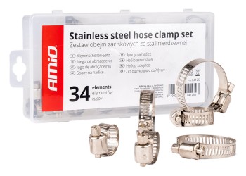 Amio - ΚΟΛΙΕΔΕΣ ΣΦΙΓΚΤΗΡΕΣ - ΔΙΑΦΟΡΑ ΜΕΓΕΘΗ ΑΠΟ ΑΝΟΞΕΙΔΩΤΟ ΑΤΣΑΛΙ - 34 τεμ. (04125/AM)