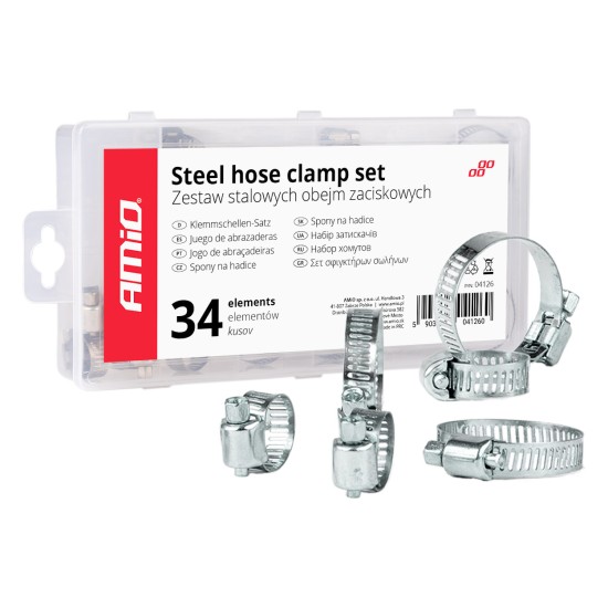 Amio - ΚΟΛΙΕΔΕΣ ΣΦΙΓΚΤΗΡΕΣ - ΔΙΑΦΟΡΑ ΜΕΓΕΘΗ ΑΤΣΑΛΙΝΟΙ - 34 τεμ. (04126/AM)