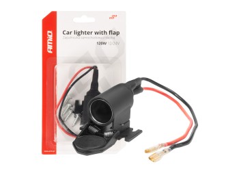 Amio - ΠΡΙΖΑ ΜΕ ΜΟΝΗ ΥΠΟΔΟΧΗ ΓΙΑ ΦΙΣ ΑΝΑΠΤΗΡΑ 12/24V ΜΕ ΠΡΟΣΤΑΤΕΥΤΙΚΟ ΚΑΠΑΚΙ - 1 τεμ. (04128/AM)