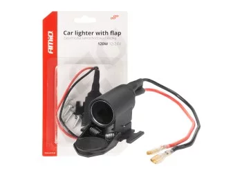 Amio - ΠΡΙΖΑ ΜΕ ΜΟΝΗ ΥΠΟΔΟΧΗ ΓΙΑ ΦΙΣ ΑΝΑΠΤΗΡΑ 12/24V ΜΕ ΠΡΟΣΤΑΤΕΥΤΙΚΟ ΚΑΠΑΚΙ - 1 τεμ. (04128/AM)