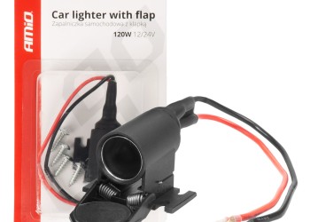 Amio - ΠΡΙΖΑ ΜΕ ΜΟΝΗ ΥΠΟΔΟΧΗ ΓΙΑ ΦΙΣ ΑΝΑΠΤΗΡΑ 12/24V ΜΕ ΠΡΟΣΤΑΤΕΥΤΙΚΟ ΚΑΠΑΚΙ - 1 τεμ. (04128/AM)