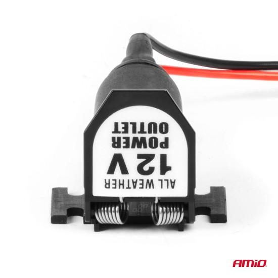 Amio - ΠΡΙΖΑ ΜΕ ΜΟΝΗ ΥΠΟΔΟΧΗ ΓΙΑ ΦΙΣ ΑΝΑΠΤΗΡΑ 12/24V ΜΕ ΠΡΟΣΤΑΤΕΥΤΙΚΟ ΚΑΠΑΚΙ - 1 τεμ. (04128/AM)