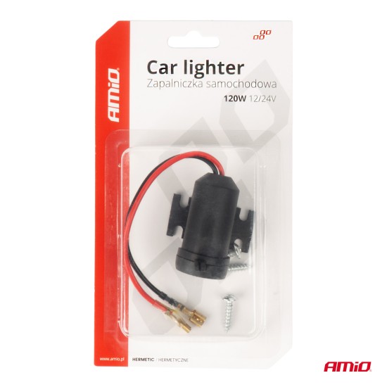 Amio - ΠΡΙΖΑ ΜΕ ΜΟΝΗ ΥΠΟΔΟΧΗ ΓΙΑ ΦΙΣ ΑΝΑΠΤΗΡΑ 12/24V ΑΔΙΑΒΡΟΧΗ - 1 τεμ. (04129/AM)