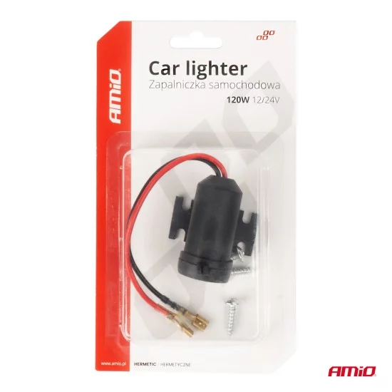 Amio - ΠΡΙΖΑ ΜΕ ΜΟΝΗ ΥΠΟΔΟΧΗ ΓΙΑ ΦΙΣ ΑΝΑΠΤΗΡΑ 12/24V ΑΔΙΑΒΡΟΧΗ - 1 τεμ. (04129/AM)