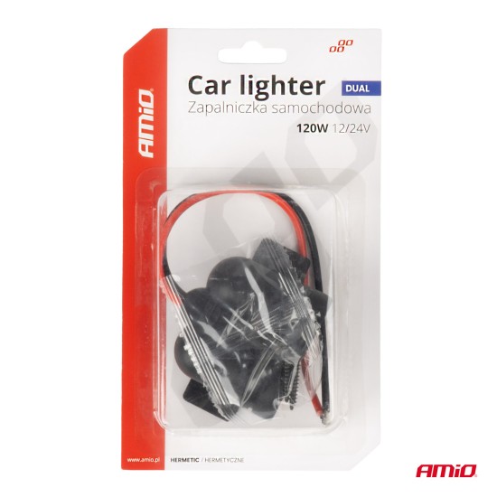 Amio - ΠΡΙΖΑ ΜΕ ΔΙΠΛΗ ΥΠΟΔΟΧΗ ΓΙΑ ΦΙΣ ΑΝΑΠΤΗΡΑ 12/24V - 1 τεμ. (04130/AM)