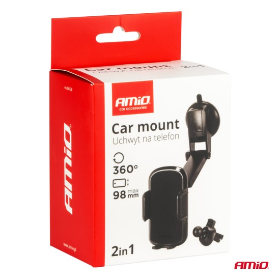 Amio - ΒΑΣΗ ΣΤΗΡΙΞΗΣ ΚΙΝΗΤΟΥ ΓΙΑ ΤΖΑΜΙ/ΑΕΡΑΓΩΓΟ 360° ΜΕ ΡΥΘΜΙΖΟΜΕΝΟ ΜΠΡΑΤΣΟ - 1 τεμ. (04136/AM)