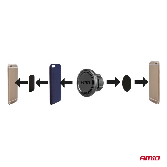 Amio - ΒΑΣΗ ΣΤΗΡΙΞΗΣ ΚΙΝΗΤΟΥ ΜΑΓΝΗΤΙΚΗ ΓΙΑ ΤΖΑΜΙ 360° - 1 τεμ. (04142/AM)