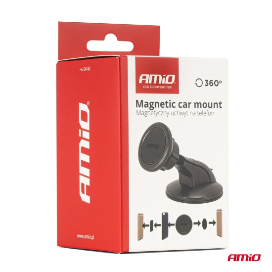 Amio - ΒΑΣΗ ΣΤΗΡΙΞΗΣ ΚΙΝΗΤΟΥ ΜΑΓΝΗΤΙΚΗ ΓΙΑ ΤΖΑΜΙ 360° - 1 τεμ. (04142/AM)