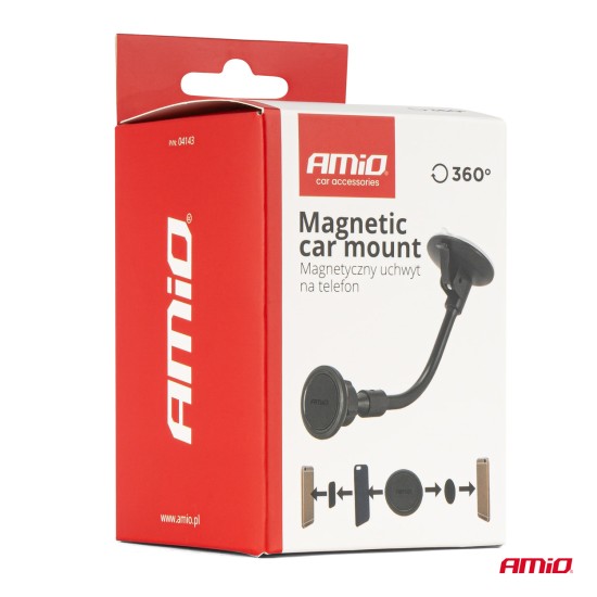 Amio - ΒΑΣΗ ΣΤΗΡΙΞΗΣ ΚΙΝΗΤΟΥ ΜΑΓΝΗΤΙΚΗ ΓΙΑ ΤΖΑΜΙ 360° - 1 τεμ. (04143/AM)