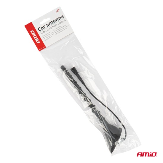 Amio - ΚΕΡΑΙΑ ΟΡΟΦΗΣ ANT09 23.4 cm ΜΕ ΚΑΛΩΔΙΟ 20cm ΚΑΙ ΦΙΣΑ RAKU-2 UNIVERSAL ΜΑΥΡΗ - 1 ΤΕΜ. (04153/AM)