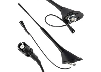 Amio - ΚΕΡΑΙΑ ΟΡΟΦΗΣ ANT10 25.4 cm ΜΕ ΚΑΛΩΔΙΟ 20cm ΚΑΙ ΦΙΣΑ RAKU-2 UNIVERSAL ΜΑΥΡΗ - 1 ΤΕΜ. (04154/AM)