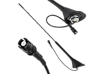 Amio - ΚΕΡΑΙΑ ΟΡΟΦΗΣ ANT11 45.4 cm ΜΕ ΚΑΛΩΔΙΟ 20cm ΚΑΙ ΦΙΣΑ RAKU-2 UNIVERSAL ΜΑΥΡΗ - 1 ΤΕΜ. (04155/AM)