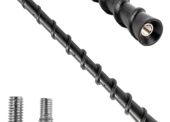 Amio - ΚΕΡΑΙΑ ΟΡΟΦΗΣ ANTM10 18cm ΜΕ 2 ΑΝΤΑΠΤΟΡΕΣ 5-6mm ΜΑΥΡΗ - 1 ΤΕΜ. (04160/AM)