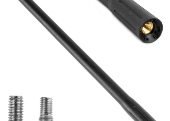 Amio - ΚΕΡΑΙΑ ΟΡΟΦΗΣ ANTM11 20cm ΜΕ 2 ΑΝΤΑΠΤΟΡΕΣ 5-6mm ΜΑΥΡΗ - 1 ΤΕΜ. (04161/AM)