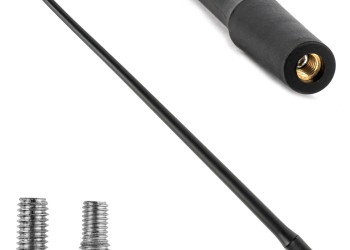 Amio - ΚΕΡΑΙΑ ΟΡΟΦΗΣ ANTM12 33cm ΜΕ 2 ΑΝΤΑΠΤΟΡΕΣ 5-6mm ΜΑΥΡΗ - 1 ΤΕΜ. (04162/AM)