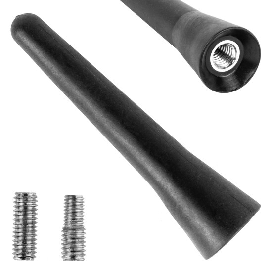 Amio - ΚΕΡΑΙΑ ΟΡΟΦΗΣ ANTM13 6.5cm ΜΕ 2 ΑΝΤΑΠΤΟΡΕΣ 5-6mm ΜΑΥΡΗ - 1 ΤΕΜ. (04164/AM)