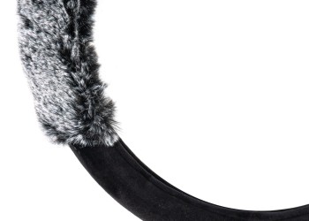 Amio - ΚΑΛΥΜΜΑ ΤΙΜΟΝΙΟΥ SWC-55 (M) 37>39cm ΜΑΥΡΟ ΜΕ ΧΝΟΥΔΩΤΗ ΓΚΡΙ ΕΠΕΝΔΥΣΗ ΚΑΙ ΑΥΤΙΑ ΑΡΚΟΥΔΑΣ - 1 ΤΕΜ. (04165/AM)