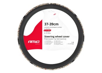 Amio - ΚΑΛΥΜΜΑ ΤΙΜΟΝΙΟΥ SWC-59 (M) 37>39cm ΜΑΥΡΟ ΜΕ ΣΧΕΔΙΟ ΠΟΛΥΧΡΩΜΗ ΨΑΘΑ - 1 ΤΕΜ. (04169/AM)