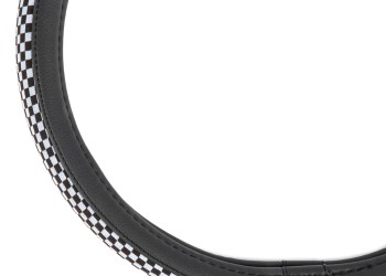 Amio - ΚΑΛΥΜΜΑ ΤΙΜΟΝΙΟΥ SWC-60 (M) 37>39cm ΜΑΥΡΟ ΜΕ ΣΧΕΔΙΟ ΑΣΠΡΟΜΑΥΡΗ ΣΚΑΚΙΕΡΑ - 1 ΤΕΜ. (04170/AM)