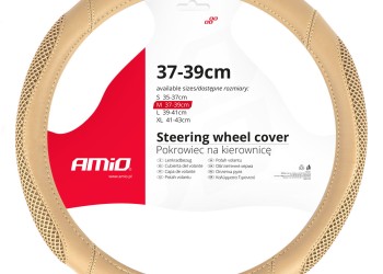 Amio - ΚΑΛΥΜΜΑ ΤΙΜΟΝΙΟΥ SWC-61 (M) 37>39cm ΜΠΕΖ ΜΕ ΤΡΥΠΗΤΟ ΣΧΕΔΙΟ ΣΤΑ ΠΛΑΙΝΑ - 1 ΤΕΜ. (04171/AM)