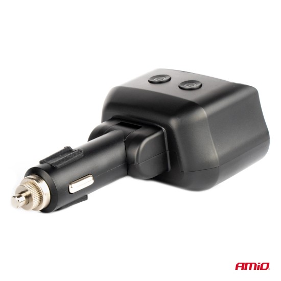 Amio - ΑΝΤΑΠΤΟΡΑΣ ΑΝΑΠΤΗΡΑ ΔΙΠΛΟΣ 12/24V ΜΕ ΒΟΛΤΟΜΕΤΡΟ ΜΕ 3 ΘΥΡΕΣ USB - 1 Τεμ. (04173/AM)