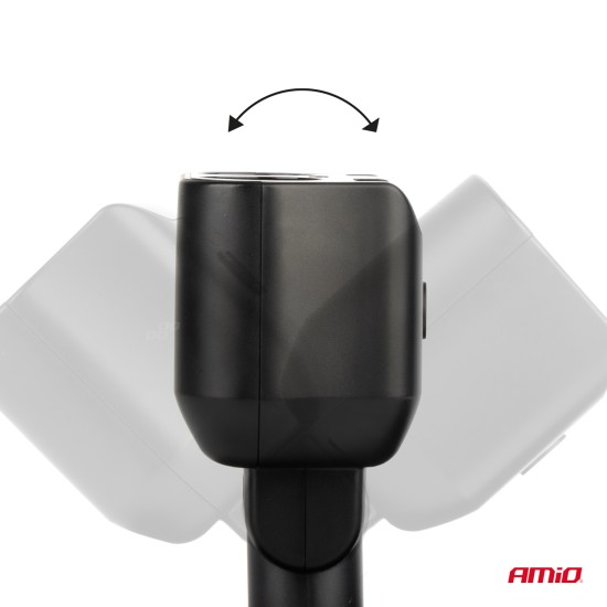 Amio - ΑΝΤΑΠΤΟΡΑΣ ΑΝΑΠΤΗΡΑ ΔΙΠΛΟΣ 12/24V ΜΕ ΒΟΛΤΟΜΕΤΡΟ ΜΕ 3 ΘΥΡΕΣ USB - 1 Τεμ. (04173/AM)