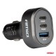 Amio - ΦΟΡΤΙΣΤΗΣ ΑΝΑΠΤΗΡΑ ΜΕ 3 ΘΥΡΕΣ 2xUSB-C 65W/20W+USB-A QUICK CHARGE 3.0 ΜΑΥΡΟ - 1 Τεμ. (04177/AM)