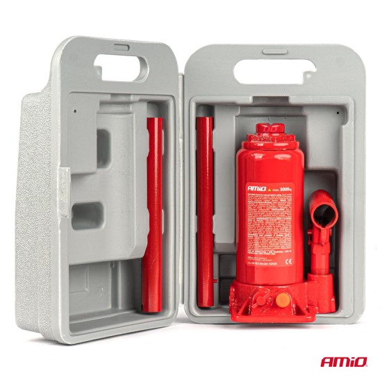 Amio - ΓΡΥΛΟΣ ΥΔΡΑΥΛΙΚΟΣ 5 ΤΟΝΩΝ (5.000kg) ΑΝΥΨΩΣΗ: 195-380mm ΜΕ ΒΑΛΙΤΣΑΚΙ - 1 τεμ. (04183/AM)