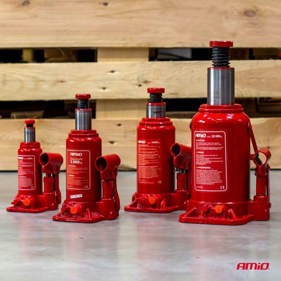 Amio - ΓΡΥΛΟΣ ΥΔΡΑΥΛΙΚΟΣ 5 ΤΟΝΩΝ (5.000kg) ΑΝΥΨΩΣΗ: 195-380mm ΜΕ ΒΑΛΙΤΣΑΚΙ - 1 τεμ. (04183/AM)