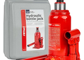 Amio - ΓΡΥΛΟΣ ΥΔΡΑΥΛΙΚΟΣ 10 ΤΟΝΩΝ (10.000kg) ΑΝΥΨΩΣΗ: 200-385mm ΜΕ ΒΑΛΙΤΣΑΚΙ - 1 τεμ. (04184/AM)