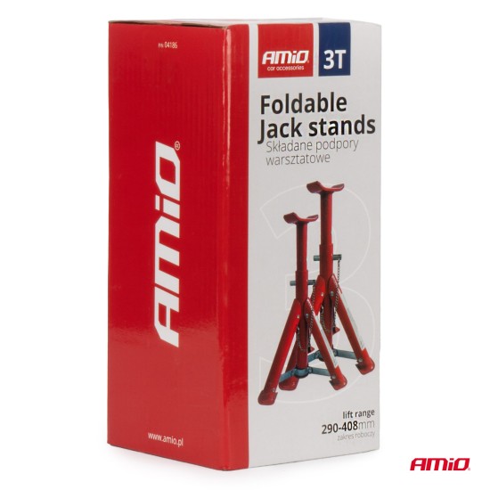 Amio - ΣΤΡΙΠΟΔΑ 3 ΕΠΙΠΕΔΩΝ 3 ΤΟΝΩΝ (3.000kg) ΥΨΟΥΣ 290-408mm - 2 ΤΕΜ. (04186/AM)