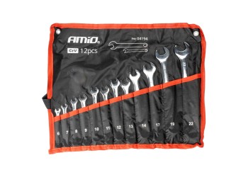 Amio - ΕΡΓΑΛΕΙΟΘΗΚΗ ΜΕ ΤΣΕΠΕΣ ΜΕ ΚΛΕΙΔΙΑ ΓΕΡΜΑΝΟΠΟΛΥΓΩΝΑ ΧΡΩΜΙΟ-ΒΑΝΑΔΙΟ (CRV) 6>22mm - 12 ΤΕΜ. (04194/AM)